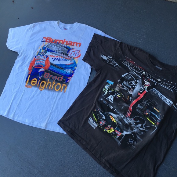 ❌SOLD❌White and grey vintage race Care shirts - Picture 2 of 3